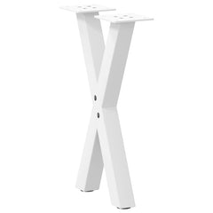 vidaXL Coffee Table Legs X-Shaped 2 pcs White 28x(42-43) cm Steel 4