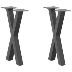 vidaXL Coffee Table Legs X-Shaped 2 pcs Anthracite 28x(42-43) cm Steel 1