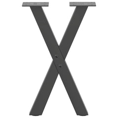vidaXL Coffee Table Legs X-Shaped 2 pcs Anthracite 28x(42-43) cm Steel 5