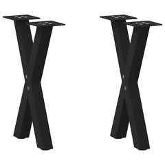vidaXL Coffee Table Legs X-Shaped 2 pcs Black 38x(42-43) cm Steel 1