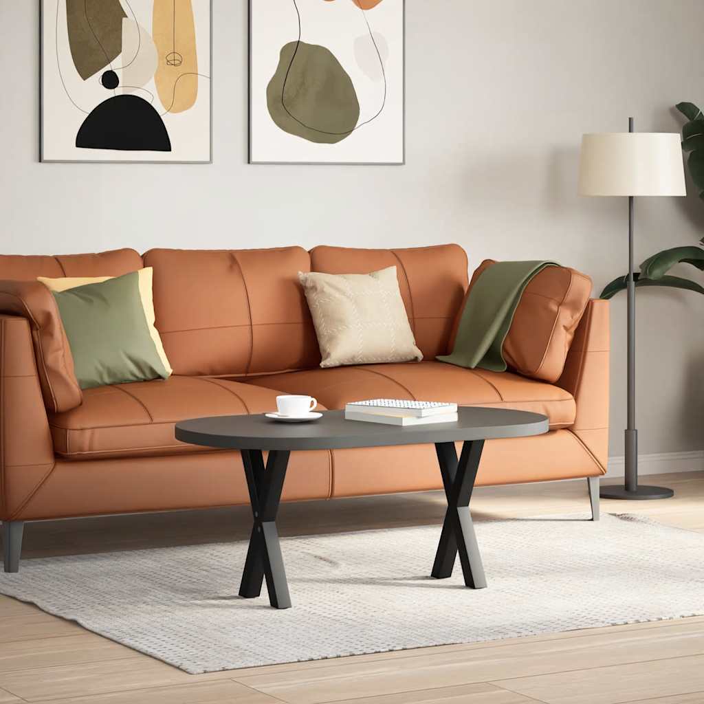 vidaXL Coffee Table Legs X-Shaped 2 pcs Black 38x(42-43) cm Steel 2
