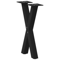 vidaXL Coffee Table Legs X-Shaped 2 pcs Black 38x(42-43) cm Steel 4