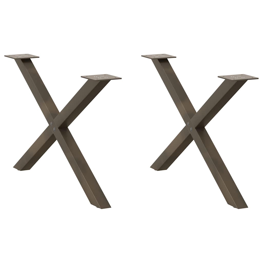 Coffee Table Legs X-Shaped Steel 70x(30-31) 2 Natural