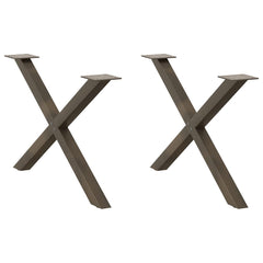 Coffee Table Legs X-Shaped Steel 70x(30-31) 2 Natural