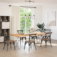 Coffee Table Legs X-Shaped 70x(30-31) Steel 2 pcs White 80 x (72-73) cm (40 mm)