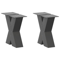 vidaXL Coffee Table Legs X-Shaped 2 pcs Anthracite 40x(30-31) cm Steel 1