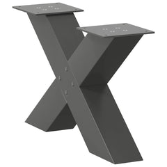 vidaXL Coffee Table Legs X-Shaped 2 pcs Anthracite 60x(30-31) cm Steel 4
