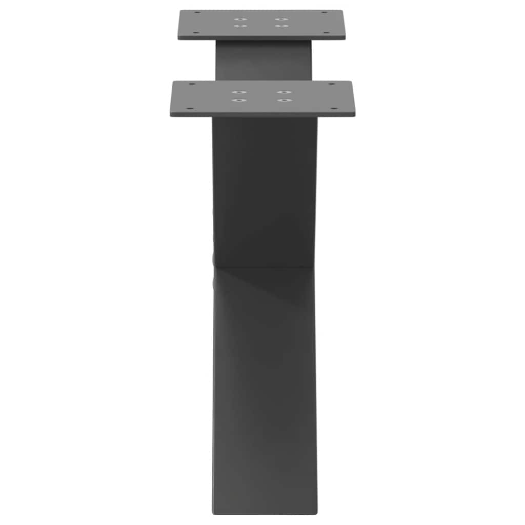 vidaXL Coffee Table Legs X-Shaped 2 pcs Anthracite 60x(30-31) cm Steel 6
