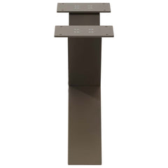 vidaXL Coffee Table Legs X-Shaped 2 pcs Natural Steel 60x(30-31) cm Steel 6