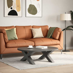 Coffee Table Legs X-Shaped 70x(30-31) Steel 2 pcs Anthracite 70 x (30-31) cm (80 mm)