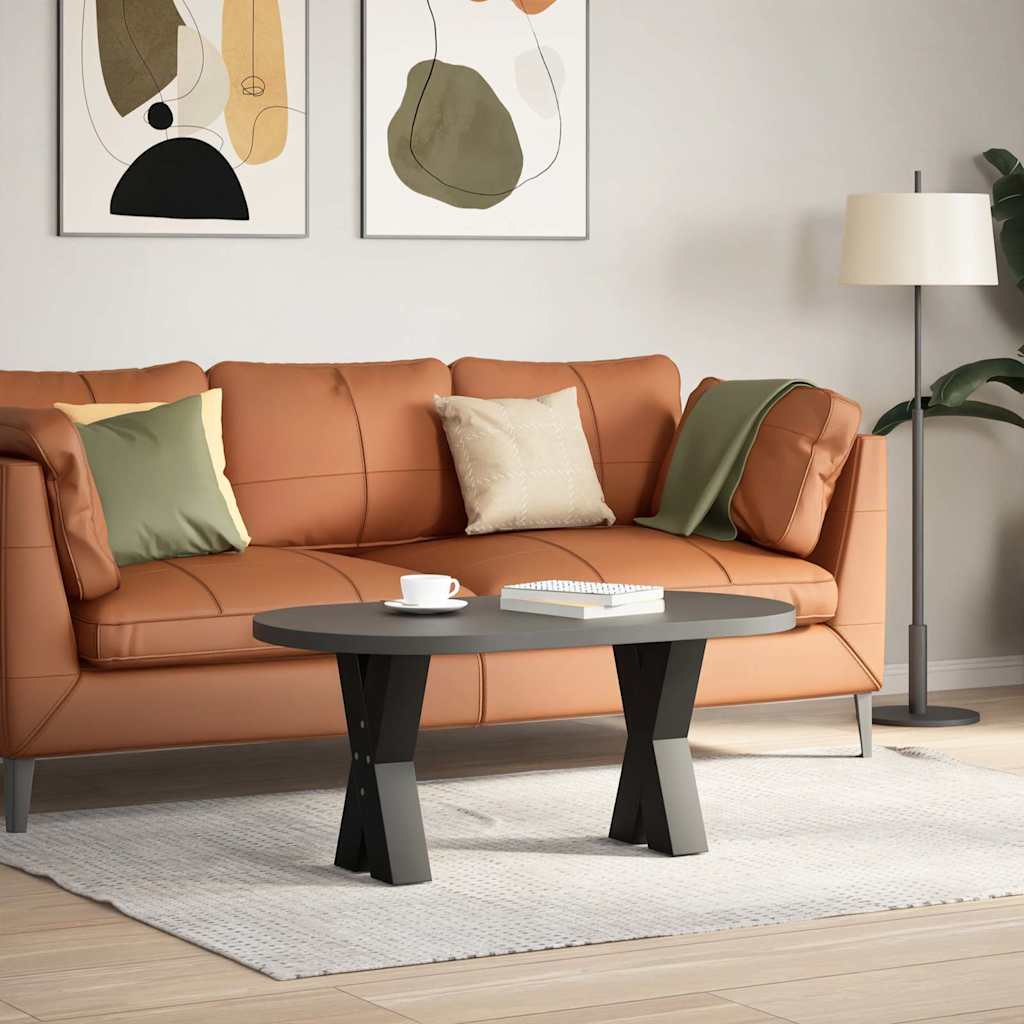 vidaXL Coffee Table Legs X-Shaped 2 pcs Black 28x(42-43) cm Steel 2