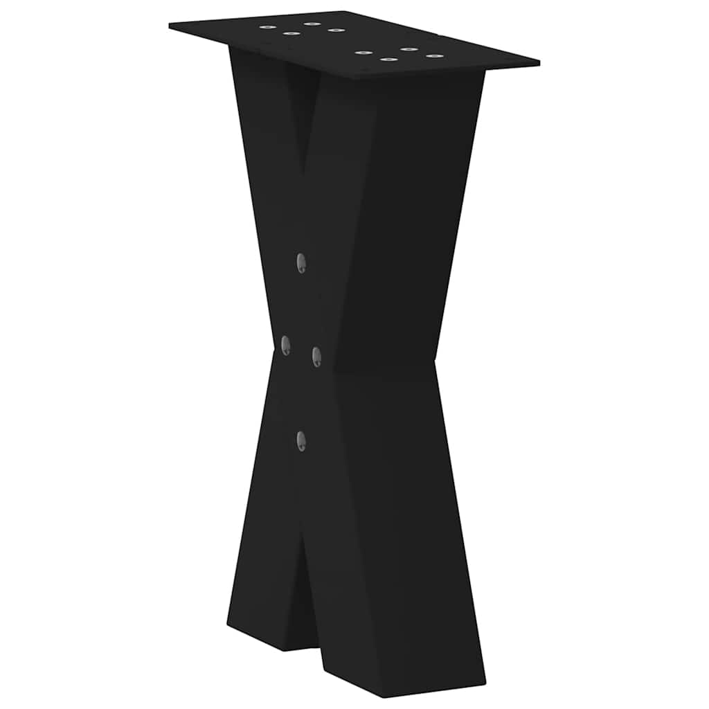 vidaXL Coffee Table Legs X-Shaped 2 pcs Black 28x(42-43) cm Steel 4