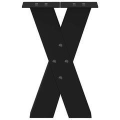 vidaXL Coffee Table Legs X-Shaped 2 pcs Black 28x(42-43) cm Steel 5