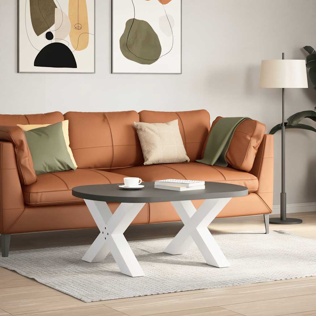 Coffee Table Legs X-Shaped 70x(30-31) Steel 2 pcs White 70 x (42-43) cm (80 mm)