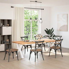 Coffee Table Legs X-Shaped 70x(30-31) Steel 2 pcs White 80 x (72-73) cm (80 mm)
