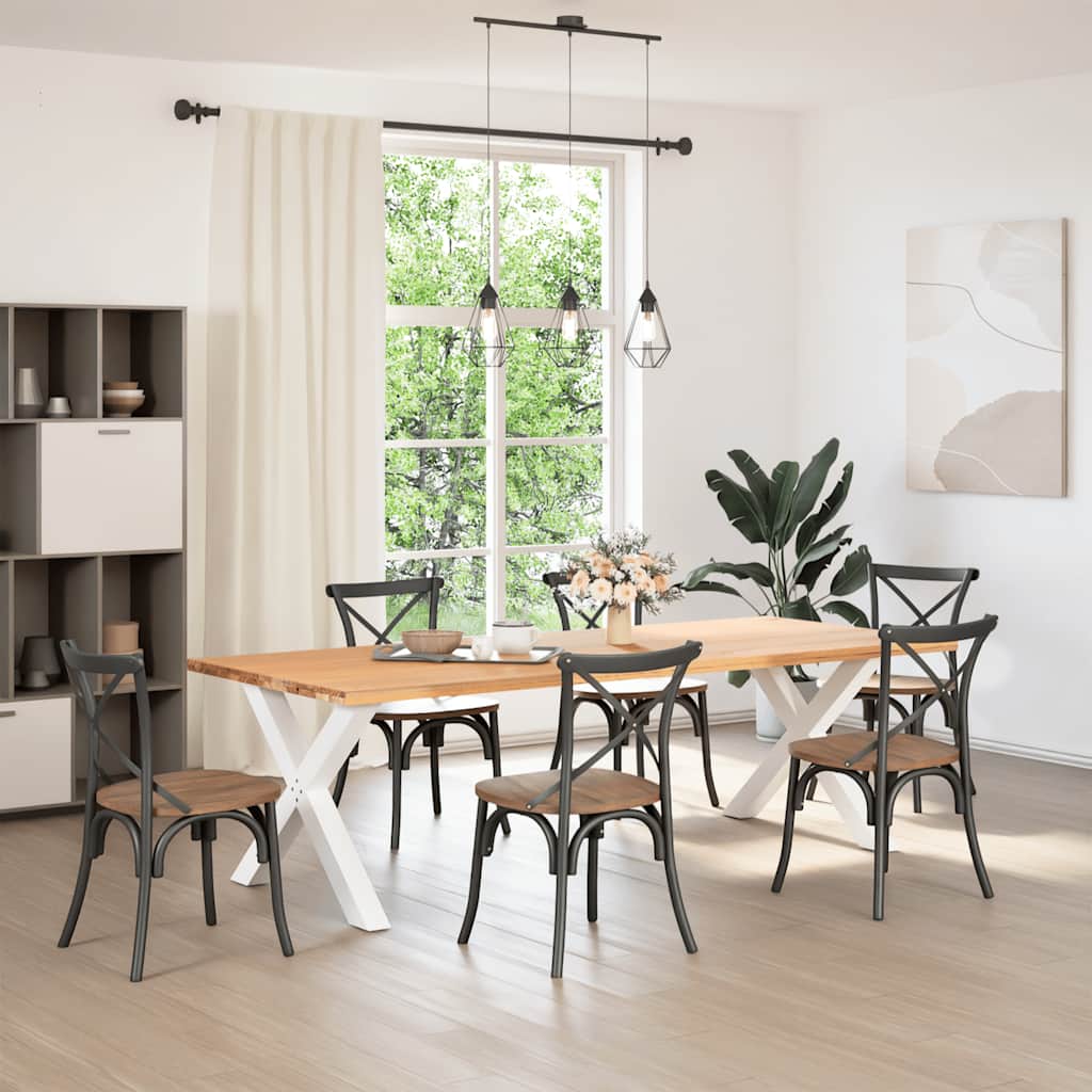 Coffee Table Legs X-Shaped 70x(30-31) Steel 2 pcs White 90 x (72-73) cm (80 mm)