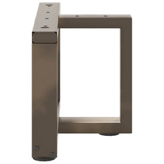 vidaXL Coffee Table Legs T-Shaped 2 pcs Black 50x25x(30-31) cm Steel 5