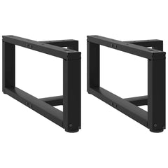 vidaXL Coffee Table Legs T-Shaped 2 pcs Black 60x25x(30-31) cm Steel 1