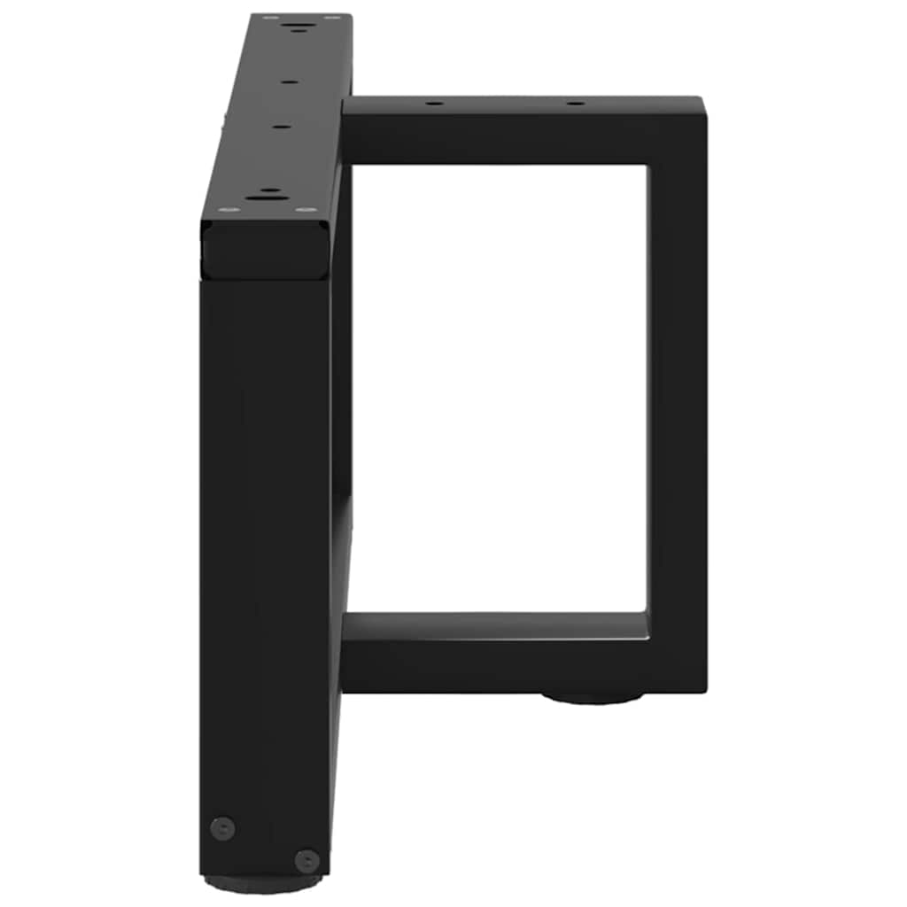 vidaXL Coffee Table Legs T-Shaped 2 pcs Black 60x25x(30-31) cm Steel 5