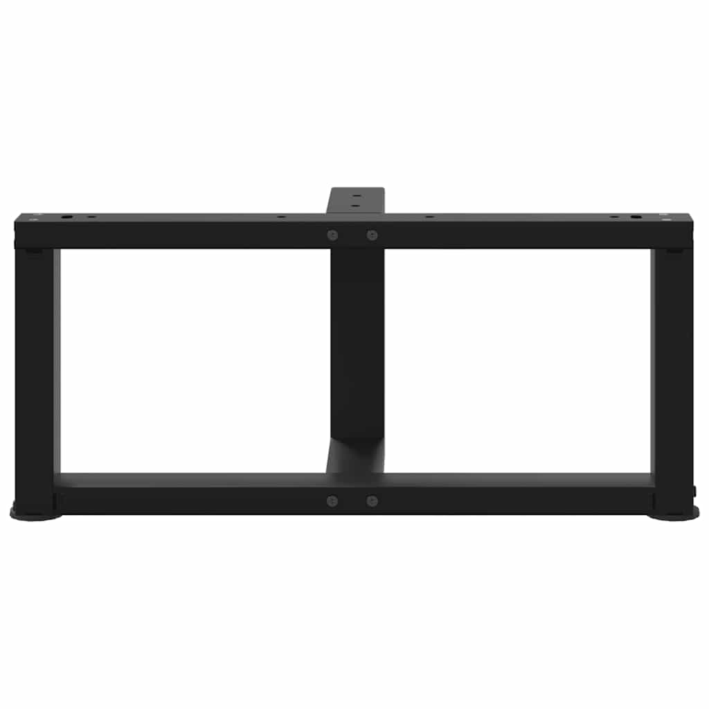 vidaXL Coffee Table Legs T-Shaped 2 pcs Black 60x25x(30-31) cm Steel 6