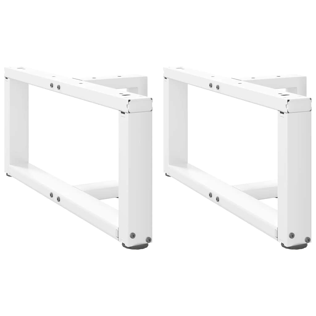 vidaXL Coffee Table Legs T-Shaped 2 pcs White 60x25x(30-31) cm Steel 1