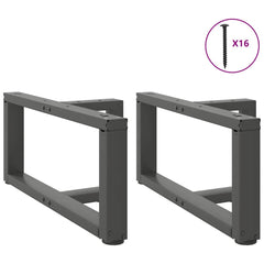 vidaXL Coffee Table Legs T-Shaped 2 pcs Anthracite 60x25x(30-31) cm Steel 3