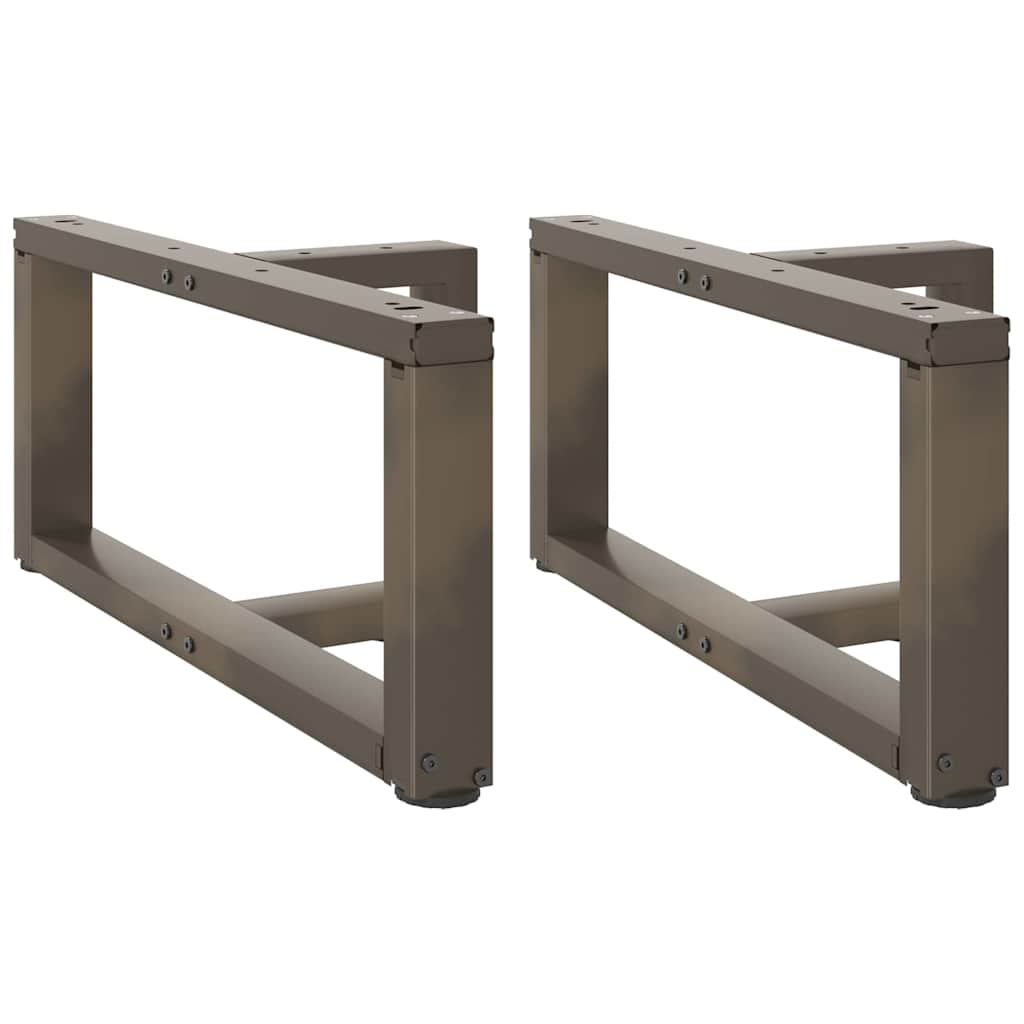 vidaXL Coffee Table Legs T-Shaped 2 pcs Black 60x25x(30-31) cm Steel 1
