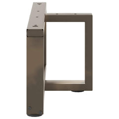 vidaXL Coffee Table Legs T-Shaped 2 pcs Black 60x25x(30-31) cm Steel 5