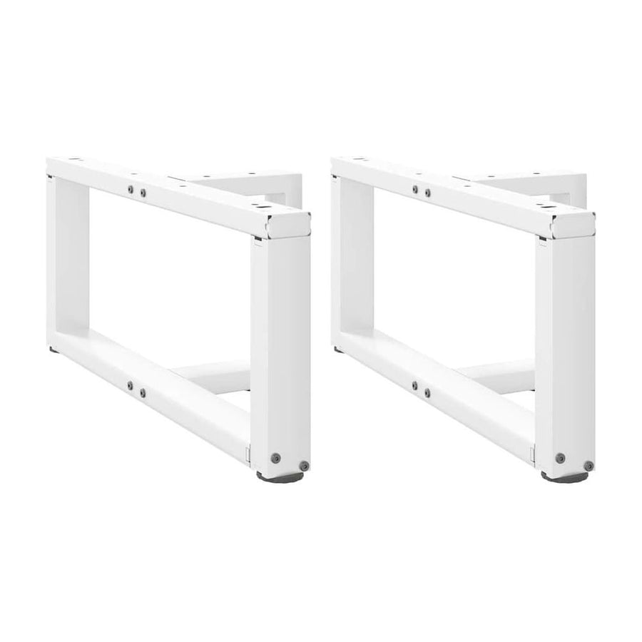 Coffee Table Legs T-Shaped 2 pcs White Steel