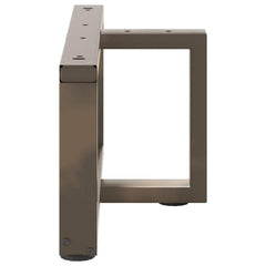 Dining Table Legs T-Shaped 2 pcs Steel Steel Natural 60 x 35 – 100 x 35 70 x 25 x (30-31) cm