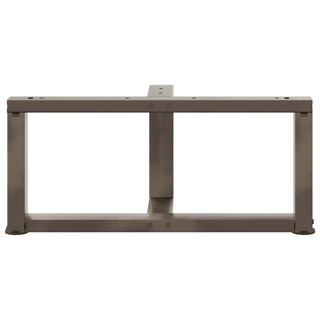 vidaXL Coffee Table Legs T-Shaped 2 pcs Black 70x25x(30-31) cm Steel 6