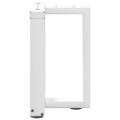 vidaXL Coffee Table Legs T-Shaped 2 pcs White 38x25x(42-43) cm Steel 5