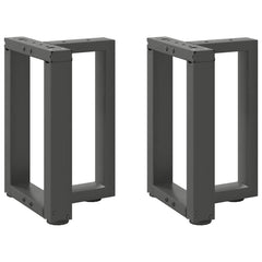 vidaXL Coffee Table Legs T-Shaped 2 pcs Anthracite 38x25x(42-43) cm Steel 1