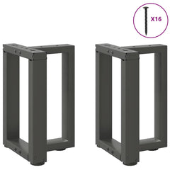 vidaXL Coffee Table Legs T-Shaped 2 pcs Anthracite 38x25x(42-43) cm Steel 3