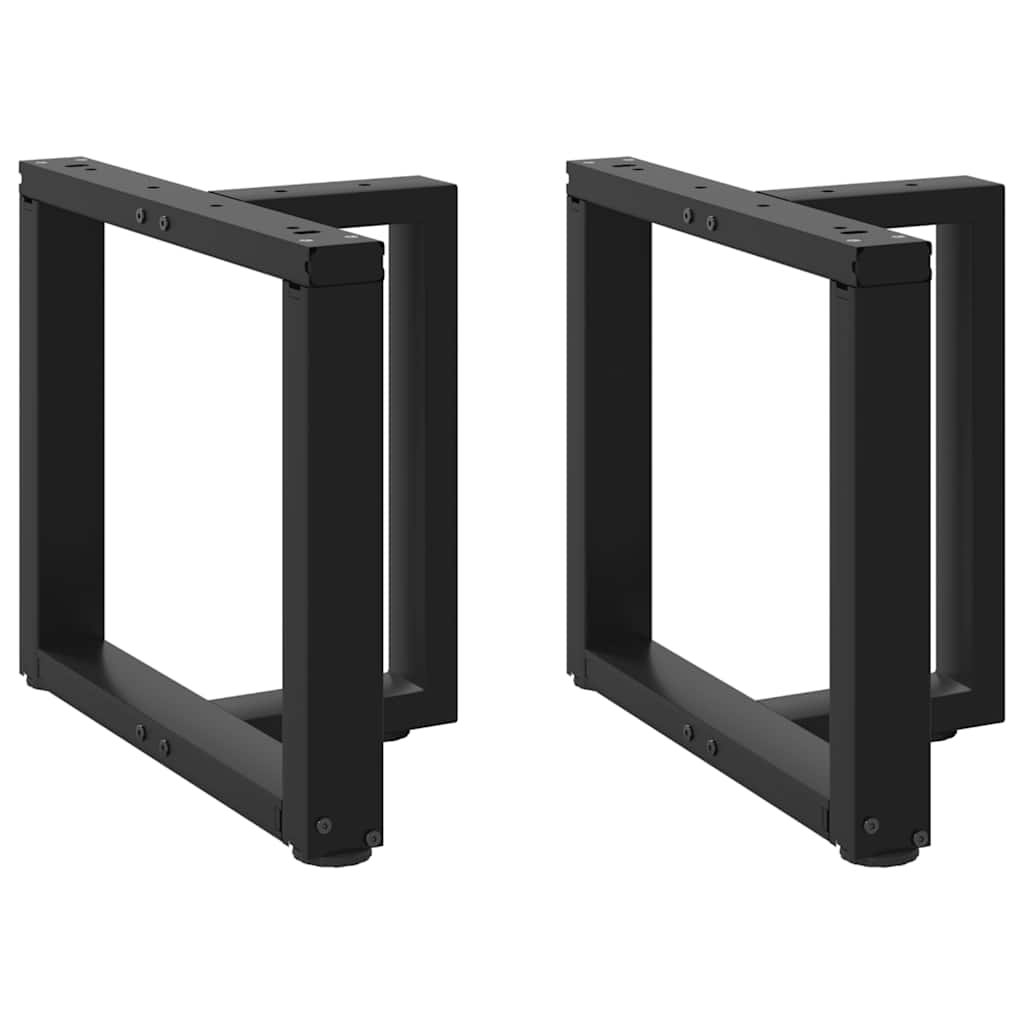 vidaXL Coffee Table Legs T-Shaped 2 pcs Black 50x25x(42-43) cm Steel 1