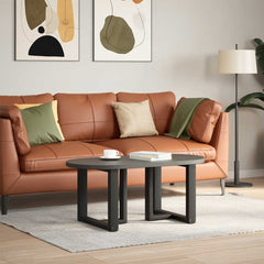 vidaXL Coffee Table Legs T-Shaped 2 pcs Black 50x25x(42-43) cm Steel 2