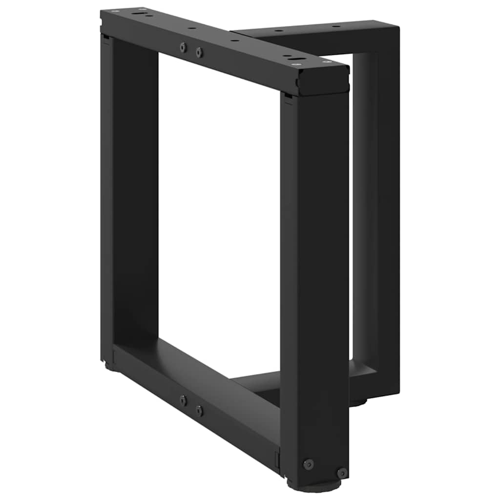 vidaXL Coffee Table Legs T-Shaped 2 pcs Black 50x25x(42-43) cm Steel 4