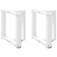 vidaXL Coffee Table Legs T-Shaped 2 pcs White 50x25x(42-43) cm Steel 1