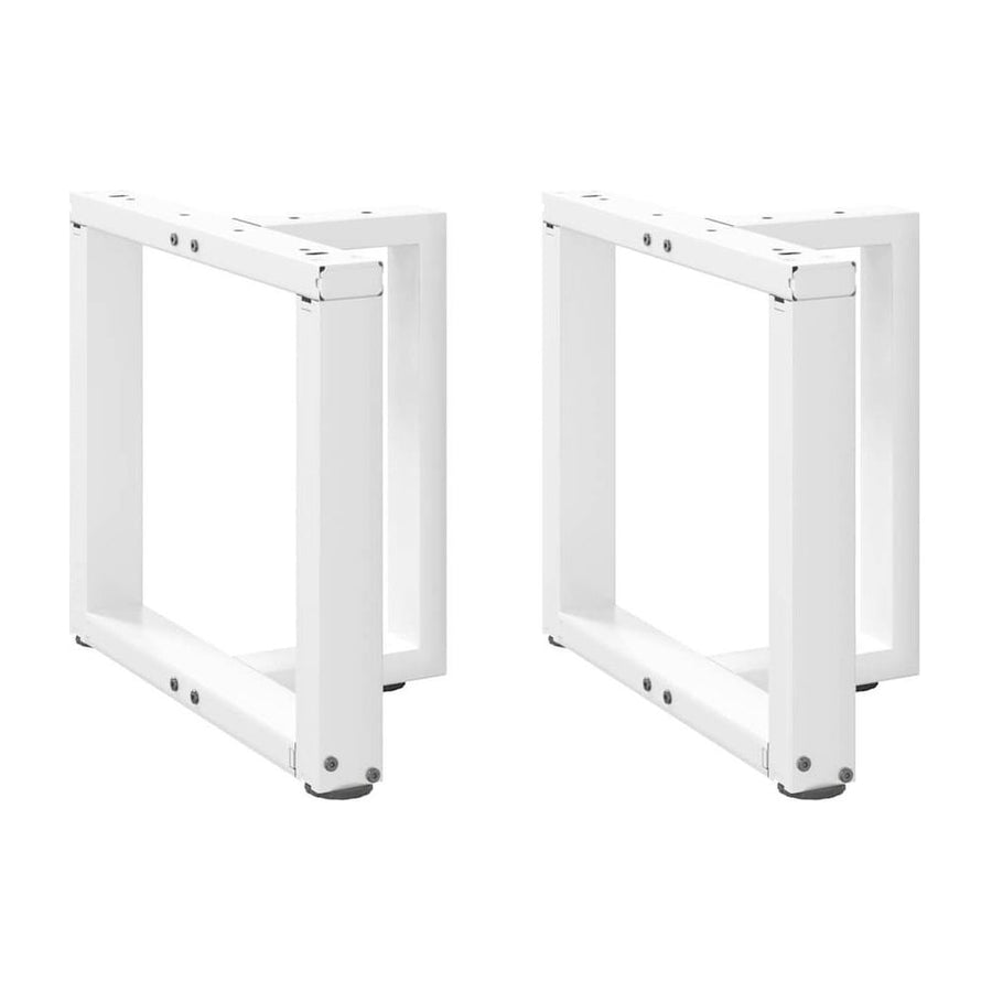 Coffee Table Legs T-Shaped 2 pcs White Steel