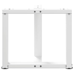 vidaXL Coffee Table Legs T-Shaped 2 pcs White 50x25x(42-43) cm Steel 6