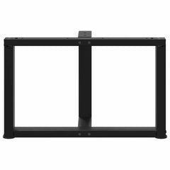 vidaXL Coffee Table Legs T-Shaped 2 pcs Black 60x25x(42-43) cm Steel 6