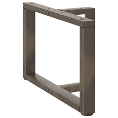 vidaXL Coffee Table Legs T-Shaped 2 pcs Black 60x25x(42-43) cm Steel 4