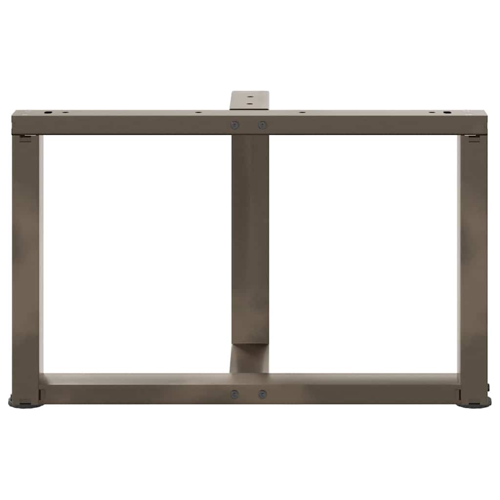 vidaXL Coffee Table Legs T-Shaped 2 pcs Black 60x25x(42-43) cm Steel 6