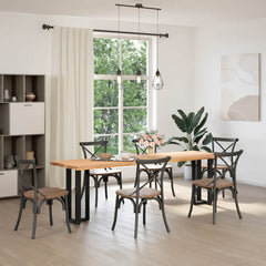 vidaXL Bar Table Legs T-Shaped 2 pcs Steel Black 25 x 28 – 60 x 35