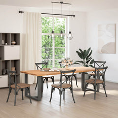 Dining Table Legs T-Shaped 2 pcs Anthracite 60 x 35 – 100 x 35 80 x 35 x (72-73) cm