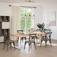 Dining Table Legs T-Shaped 2 pcs Steel White 60 x 35 – 100 x 35 90 x 35 x (72-73) cm