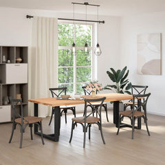 Dining Table Legs T-Shaped 2 pcs Steel Black 60 x 35 – 100 x 35 100 x 35 x (72-73) cm