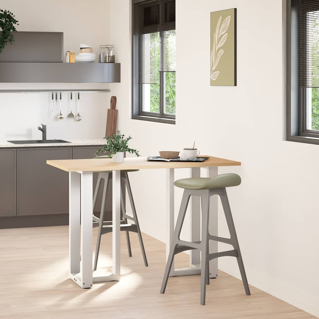 vidaXL Bar Table Legs T-Shaped 2 pcs Steel White 25 x 28 – 60 x 35