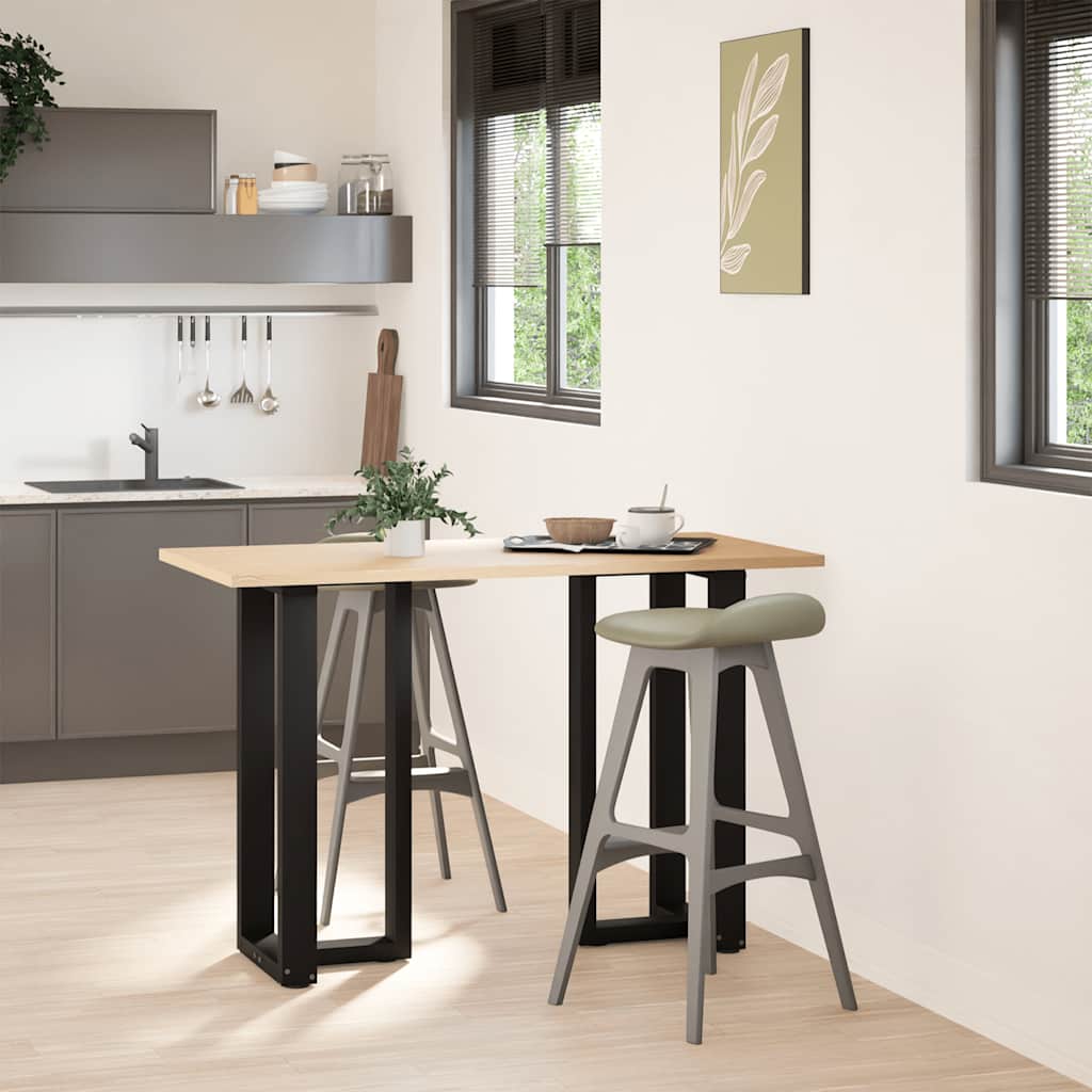 vidaXL Bar Table Legs T-Shaped 2 pcs Steel Black 25 x 28 – 60 x 35