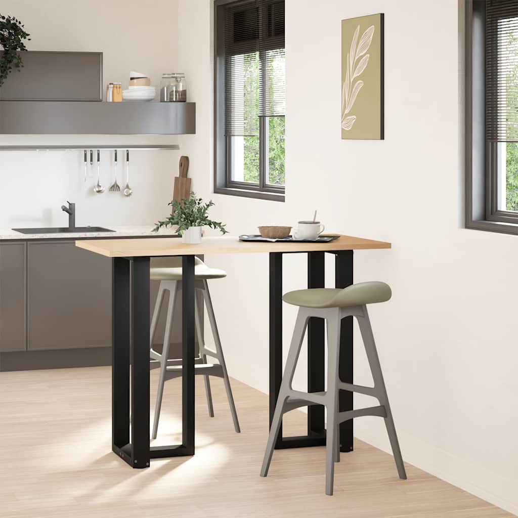 vidaXL Bar Table Legs T-Shaped 2 pcs Steel Black 25 x 28 – 60 x 35